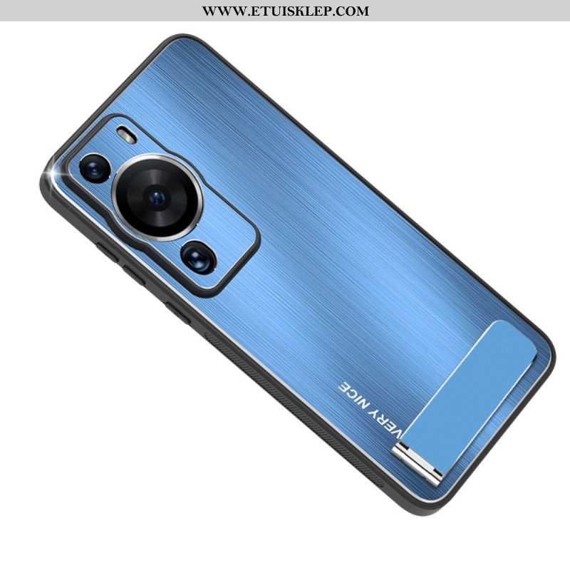 Etui do Huawei P60 Pro Szczotkowane Aluminium Ze Wspornikiem